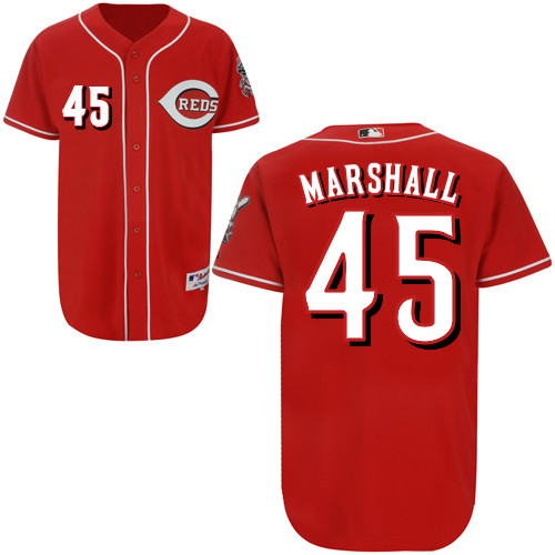 Sean Marshall #45 MLB Jersey-Cincinnati Reds Men's Authentic Red Baseball Jersey